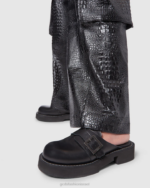 הַנעָלָה GCDS x Clarks פרדות עור שָׁחוֹר גברים 0028177 - Image 4